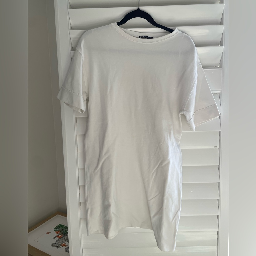3 for $30 Zara White Short Sleeve Tshirt dress